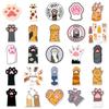 50 Cat Paw Graffiti Stickers - Cute, Waterproof Cartoon Cat Designs for Decorating Phone Cases and Suitcases