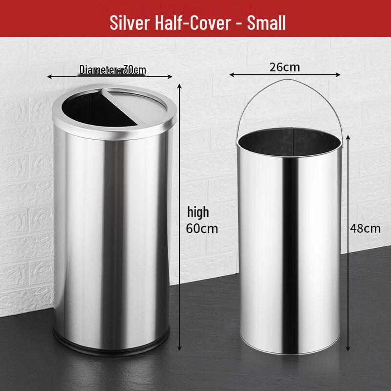 RSRDDY Stainless Steel Outdoor Waste Bin with Ashtray