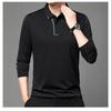 Spring Autumn Long-sleeved POLO Shirt for Men Middle-aged Young Anti-wrinkle T-shirt Casual Business