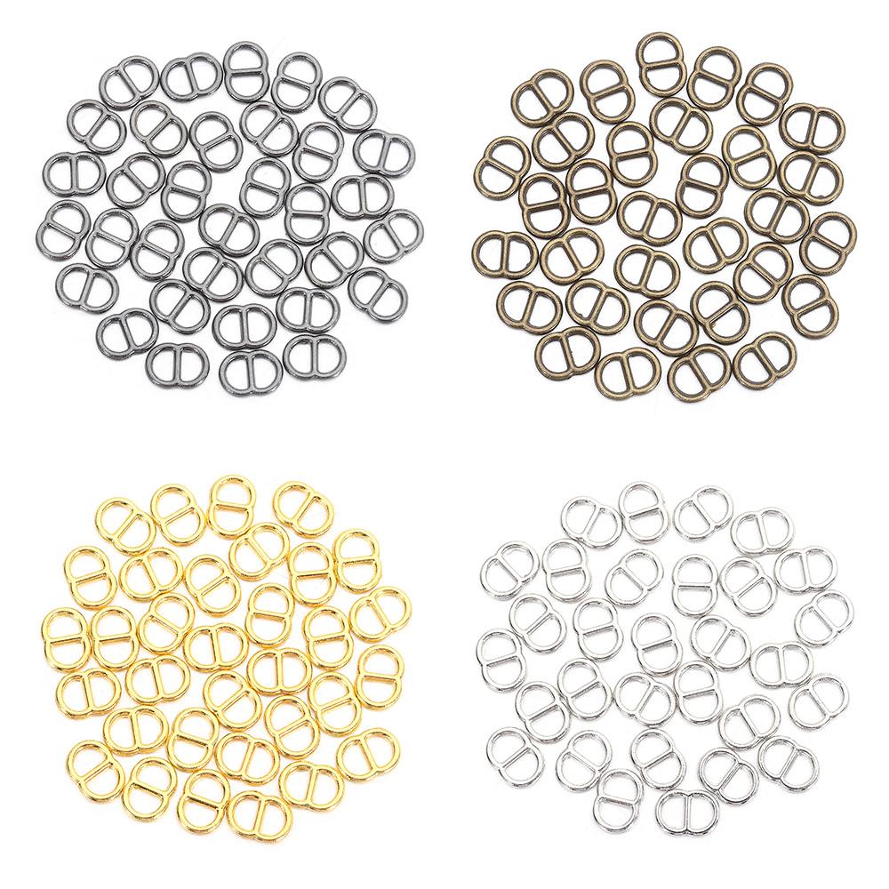 50pcs High Quality Newest Tri-glide Belt Buckle Mini DIY Bags Buckles 4mm Small Strap Buckles Buttons Shoes Accessories