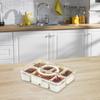 Snack Container Box Leakproof Food Storage Container Box With 8 Compartments Portable Tray With Lid Handle Organizer For Picnics