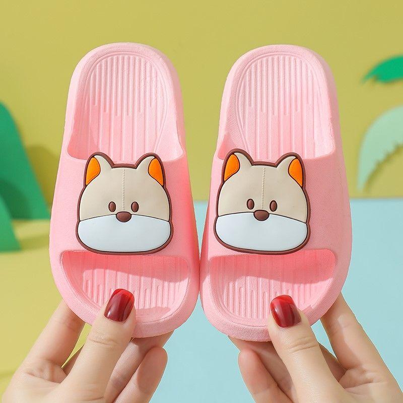 Kinder Sommer Indoor rutschfeste Hausschuhe Männer und Mädchen Cartoon Hund Home Soft Bottom Sandalen