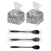 Sunnap Bulk Commercial Use Wrapped Black Parfait Spoons Spoons X 2 Long Muddler Spoons Perfect for Shaved and Black SPP16500BK Purchase, [Individually