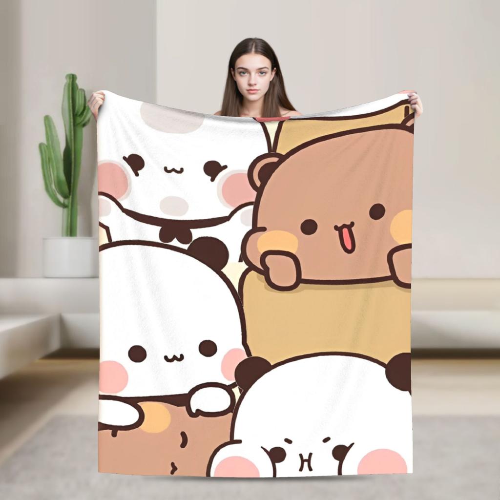 Bubu and Dudu Series Blanket Warm Soft Novelty Plush Throw Blanket For Living Room Picnic Flannel Bedspread Bed Cover