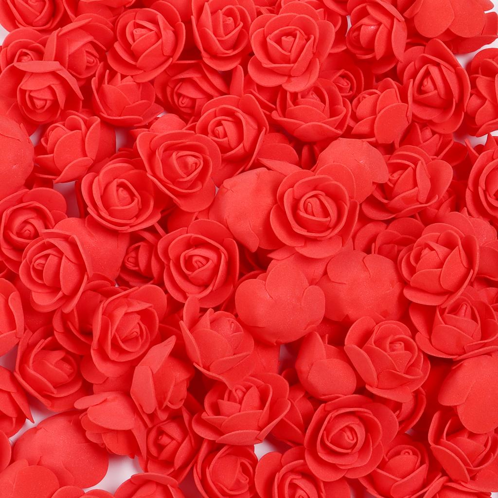 50pcs PE Foam Rose Head 3.5-4.5cm Artificial Flower For DIY Wedding Birthday Party Rose Bear Valentine's Day Gifts Garland Decor