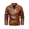 Motorcycle Style Winter Autumn Men High Quality Plus Velvet Thickening Warm Leather Jacket Male Business Fashion Coat Casual PU Leather Jacket