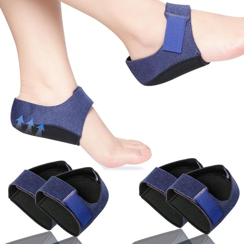 Gel Heel Wraps: Velcro Heel Covers & Warmers for Men and Women - Relieve Foot Fatigue & Absorb Shock