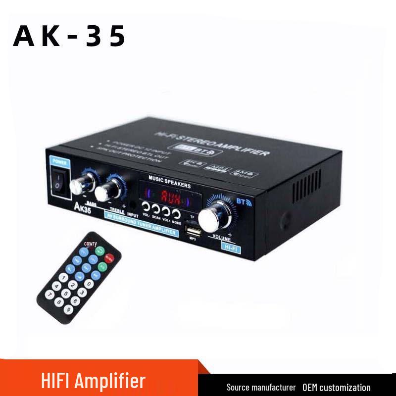 AK35 Bluetooth USB Dual-Channel Power Amplifier for Car and Home