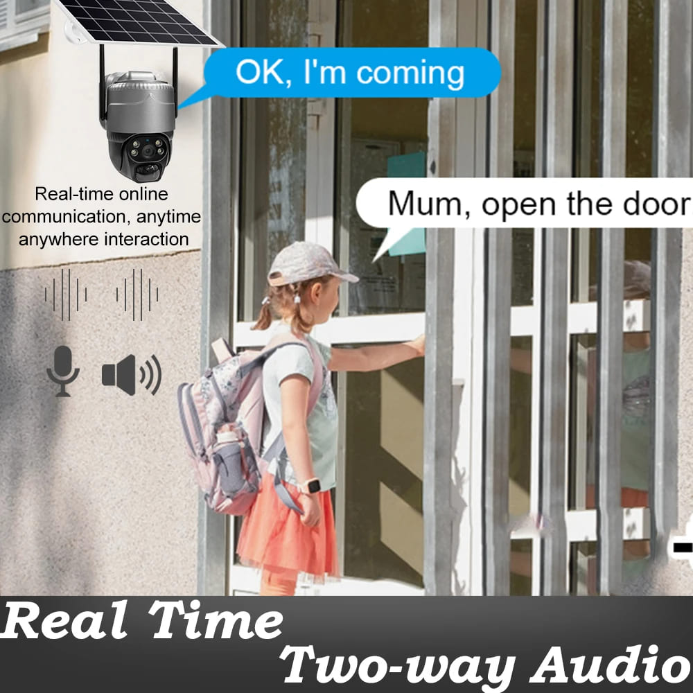 V380 5MP WIFI / 4G kamera Solární PIR detekce člověka Noční vidění Venkovní vodotěsné zabezpečení Video IP PTZ Camara CCTV monitor