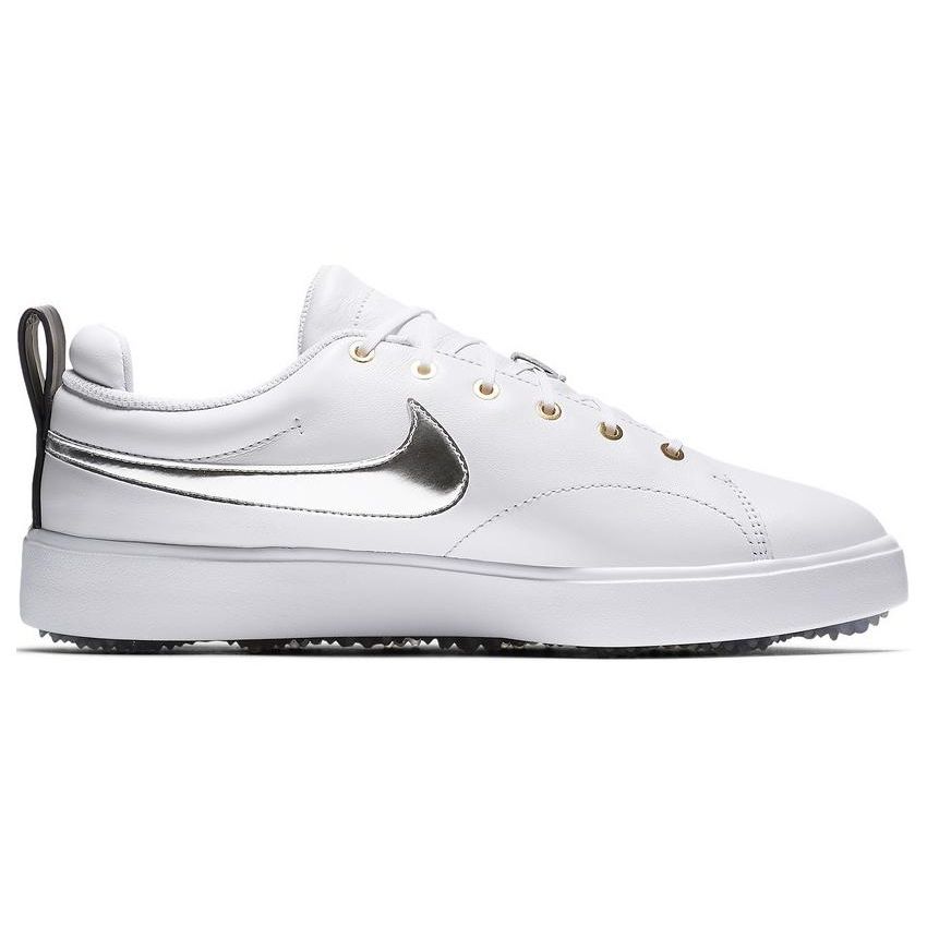 Nike Course Classic Leather Comfortable Daily Shock Absorption Slip Resistant Durable Low Top Golf Shoes Men sneaker White Gray 905233-102