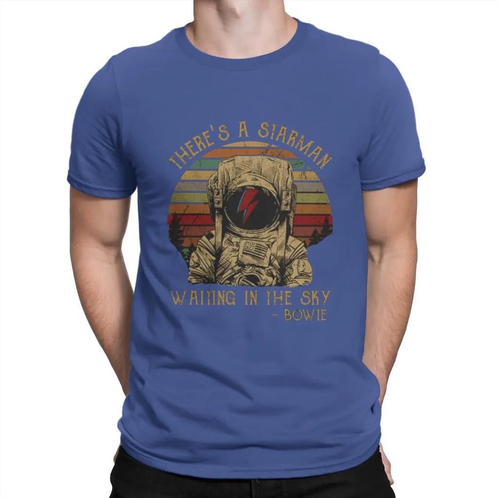 Humor Theres A Atarman T-Shirts Men Crewneck 100% Cotton T Shirt Cool Cool B-Bowie Short Sleeve Tees Printing Tops