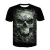 2026 new men's horror skull Halloween print breathable and comfortable round neck T-shirt outdoor party casual top