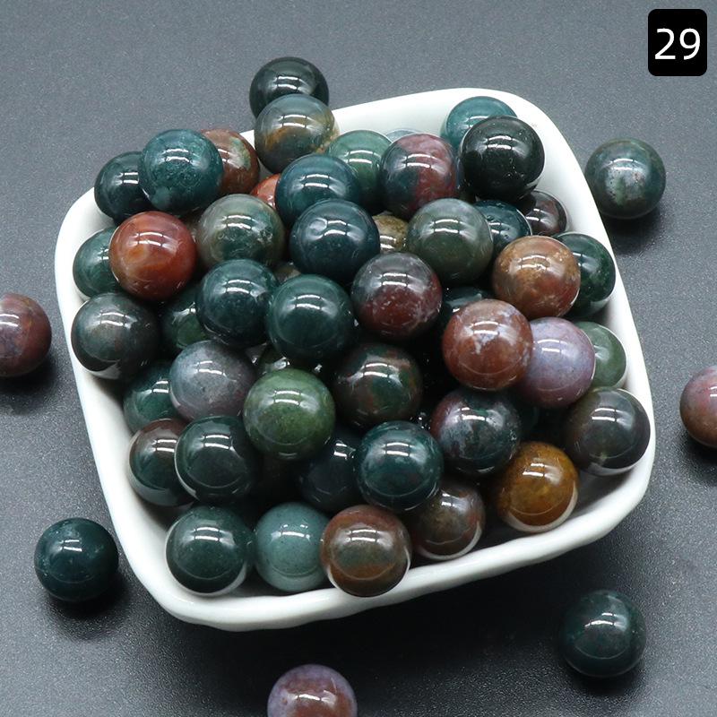 1189-12MM Natural Round Crystal Stone Bead, No Hole, Mini Small Ball for DIY Jewelry and Crafts