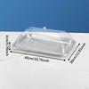 304 Stainless Steel Serving Tray with Dome Lid Food Rectangular Platter for