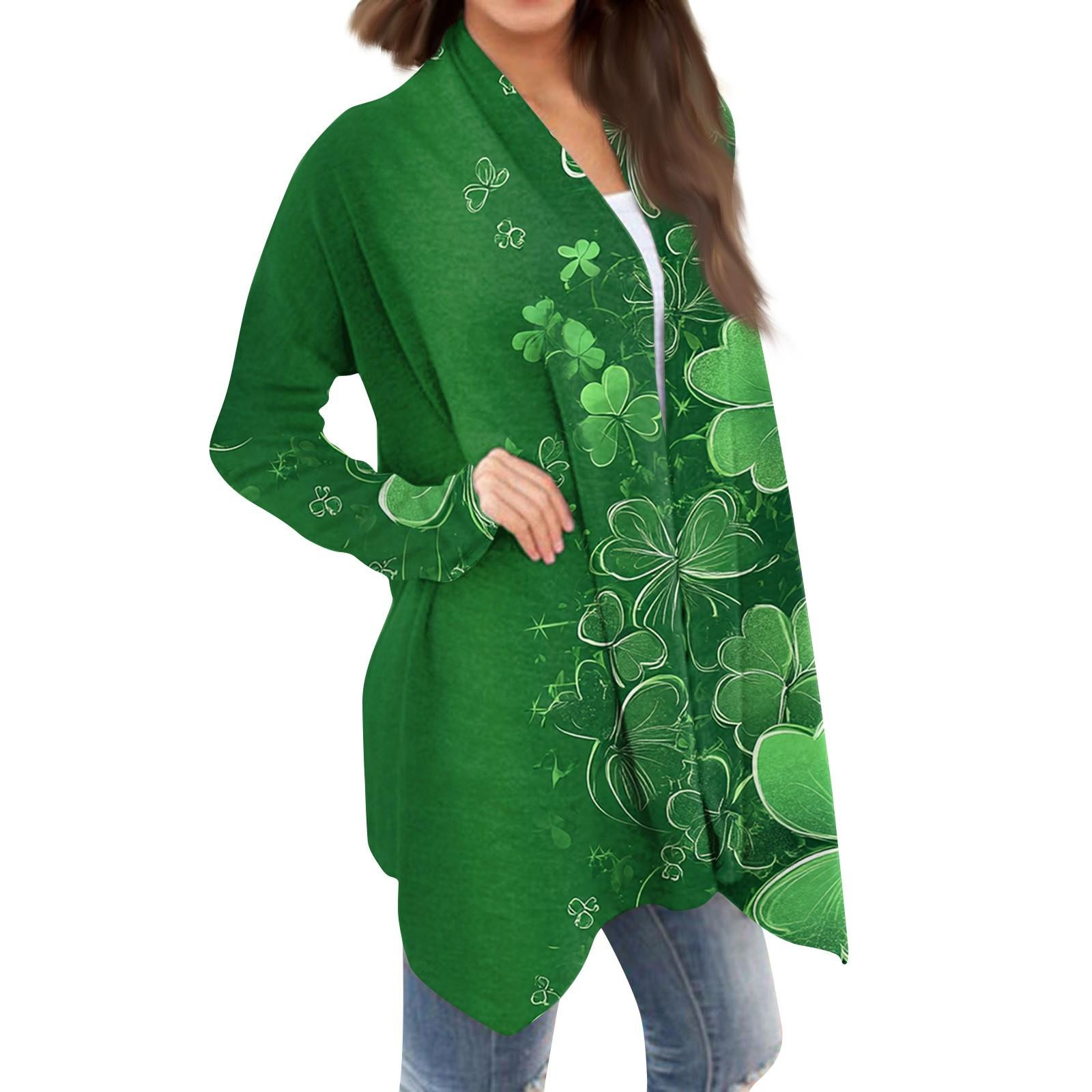 

Женская мода, повседневный рождественский принт, кардиган средней длины, куртка, пальто XL