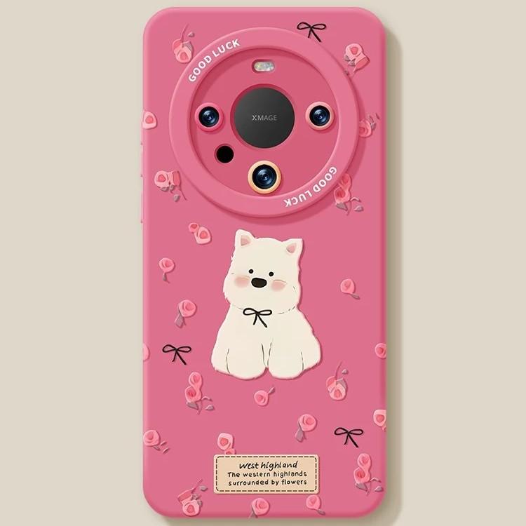 Mobile phone case for girls with high value, suitable for Huawei mate80 rose puppy 70pro silicone 60/50 cute 40 sets