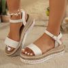 Fashion Women's Sandals Fashion Rivets Platform Sandals Women Plus Size 36-42 Thick Bottom Summer Sandles Woman Ankle Buckle Sandalias
