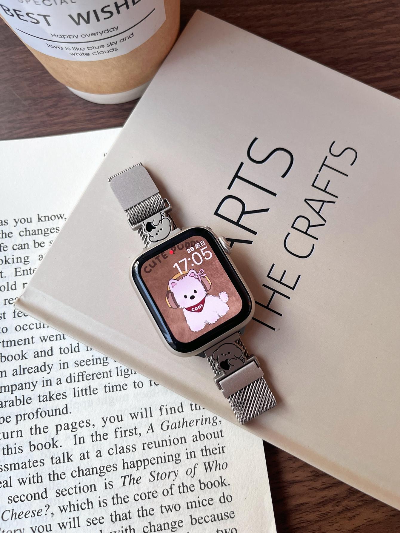 

Luxury Strap For Apple Watch band women 10/9/8/7/6/5/4/3/2/1 SE 38mm 40mm 41mm 42mm 44mm 45mm 46mm 49 metal Loop 42mm44mm45mm46mm49mm