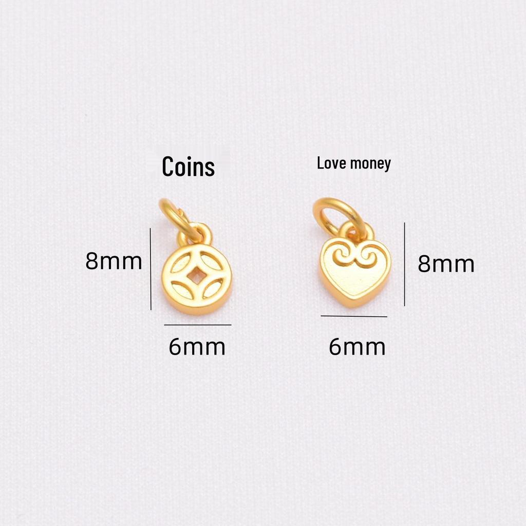 Gold-Plated Copper Heart Pendant for DIY Jewelry