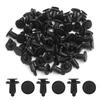 uxcell Trim Panel Retainer Clip Rivet Fastener Plastic 0.3 inch (8 mm) Hole Diameter, Black, 50 Pieces
