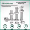 304 Stainless Steel External Hex Screw, Bolt & Nut Set