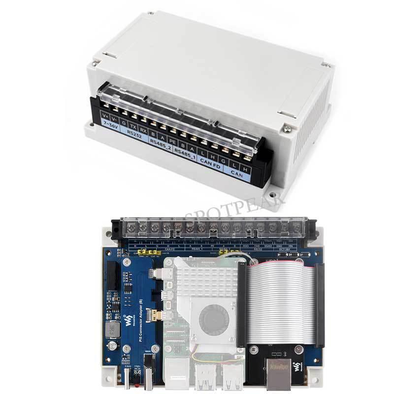 Raspberry Pi 4B/5 Industrial Expansion Board: RS232, RS485, CAN, CANFD with Housing