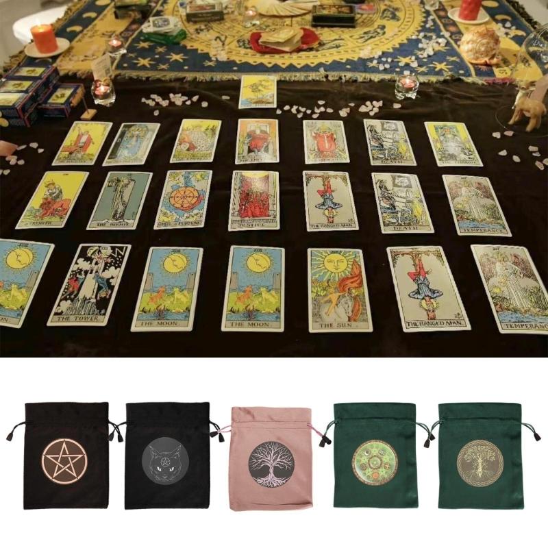Drawstring Dices Pouch Astrolabes Divinations Tarots Bag Board Game Mini Velvet Jewelry Packaging Storage Pouch Gift Bag