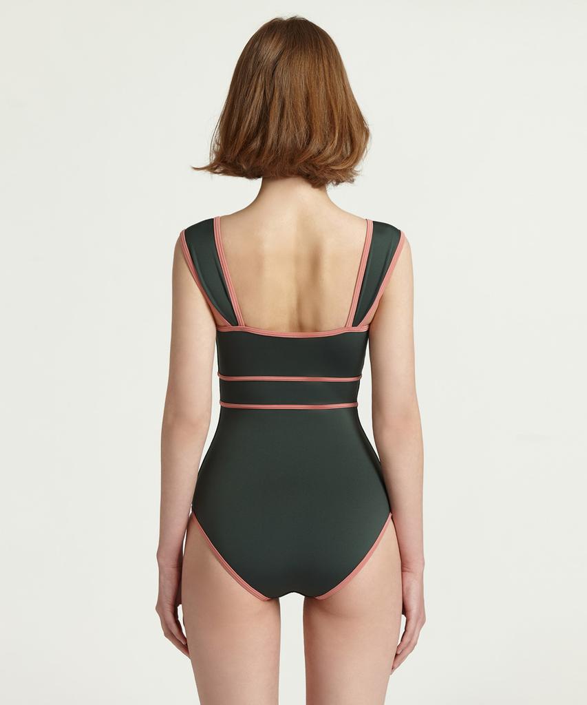 Ageunel From Here Monokini_Deep Green