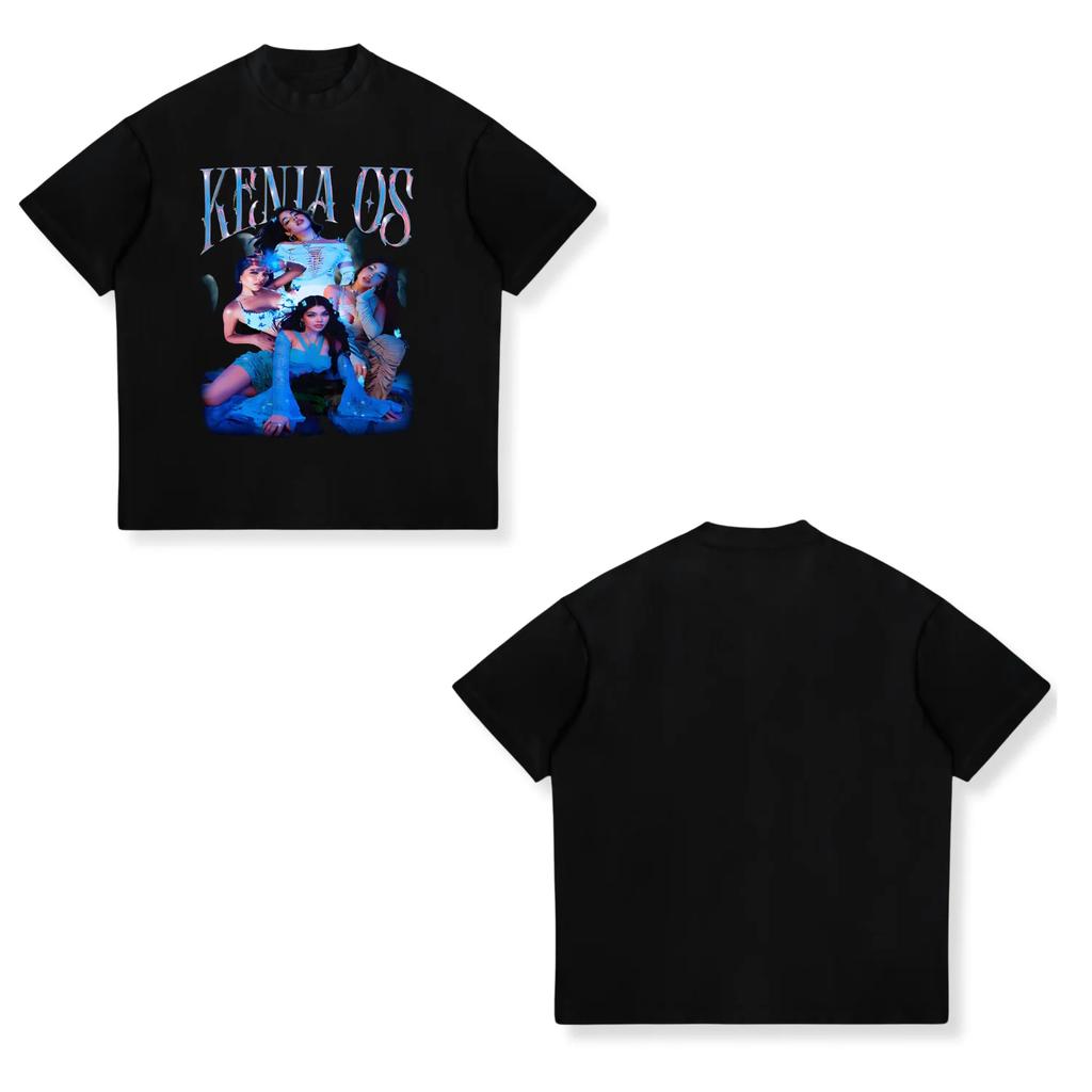 Singer Kenia Os Pink Aura Album 2025 T Shirt Unisex Women Trendy Vintage Harajuku TShirt Oversized Cotton Y2k Tshirts Streetwear
