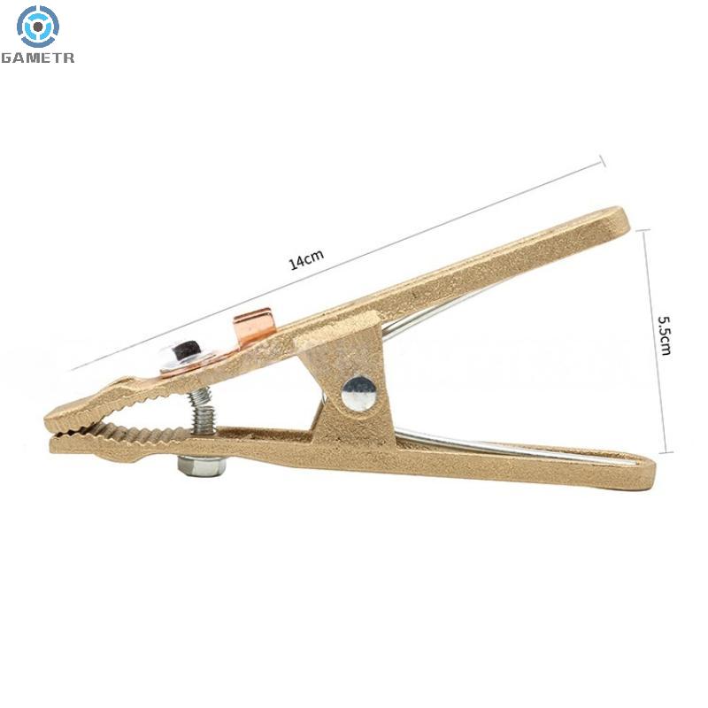 1Pc High Conductivity 260A Brass Earth Clamp for Argon Arc Welding, A Shape Electrical Plier
