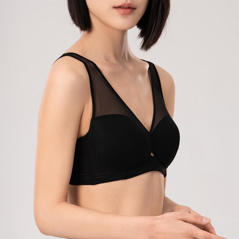 Luxury Mesh Wireless Bra with Real Mulberry Silk Lining