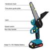 3000W 88VF 6 Inch Mini Electric Saw Chainsaw Garden Tree Logging Saw Woodworking Tools Wood Cutters with 2 Battery