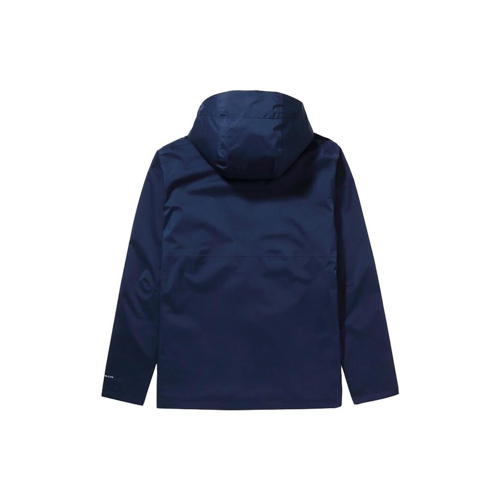 Columbia Casual Sports Single-Layer Hooded Zipper Outdoor Hiking Waterproof Windproof Breathable Lightweight Jacket Men jackets Navy-Blue RE0086-464