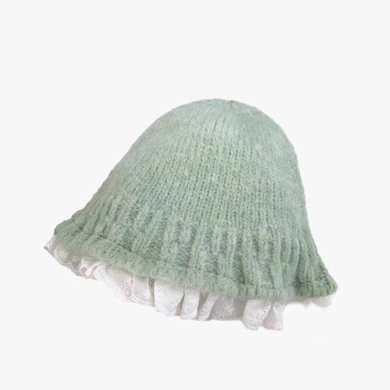 Korean Lazy Style Gray Knitted Hat for Women In Autumn and Winter Wool Fisherman Hat Showing Face Small Warm Basin Hat Autumn and Winter Warm