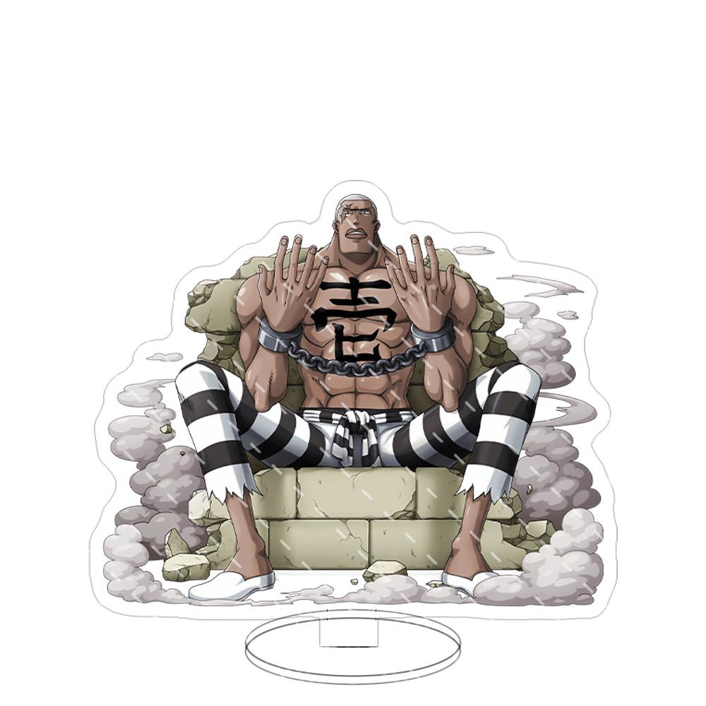 Stand Acrilico Grande Ornamenti Cartone Animato Pirata Luffy Sauron Espositore da Tavolo Spettacolo di Fumetti Vendita All'Ingrosso Consegna