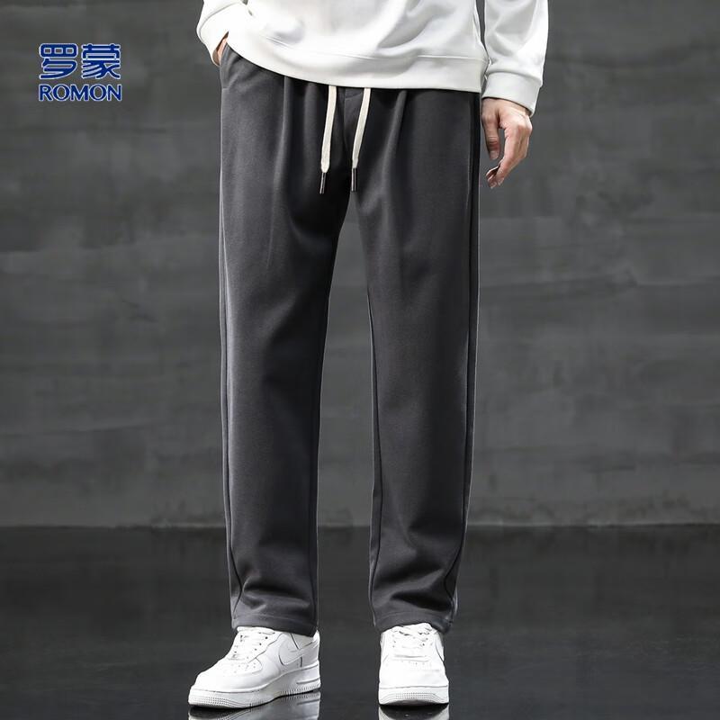 Men s Corduroy Elastic Waist Straight-Leg Casual Pants 2XL