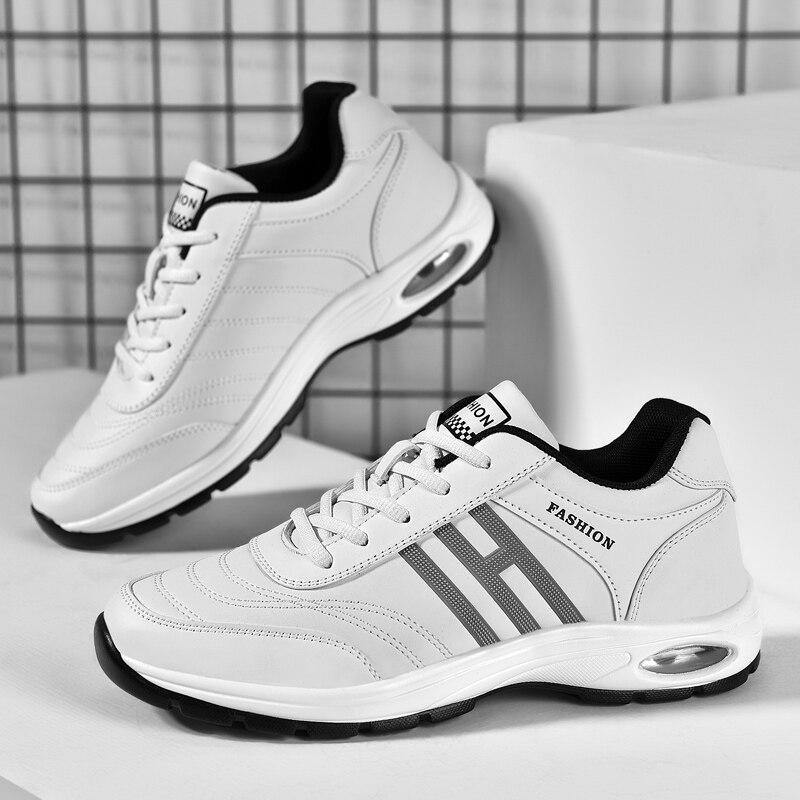 Buy Fashion Air Cushion Sneakers Men High Quality Leather Casual Shoes