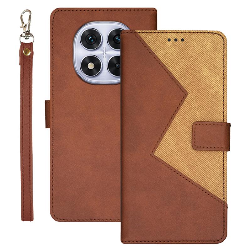 IDEWEI For Xiaomi Redmi Note 14 Pro 4G Case Card Slots Splicing Color Leather Phone Cover