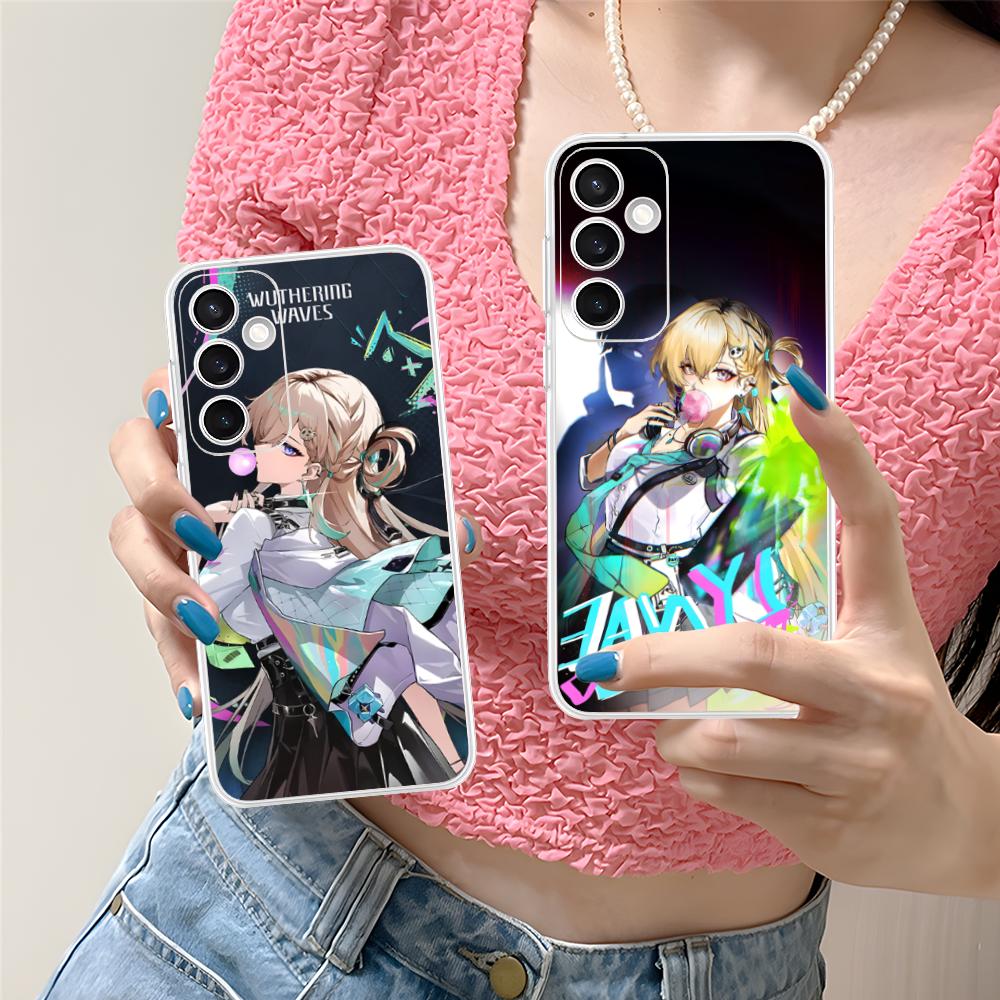 Wuthering Waves Lynae Phone Case for Samsung Galaxy S25 S24 S23 S22 S21Plus FE Ultra Clear Colorful Cover Luxury Cellphones
