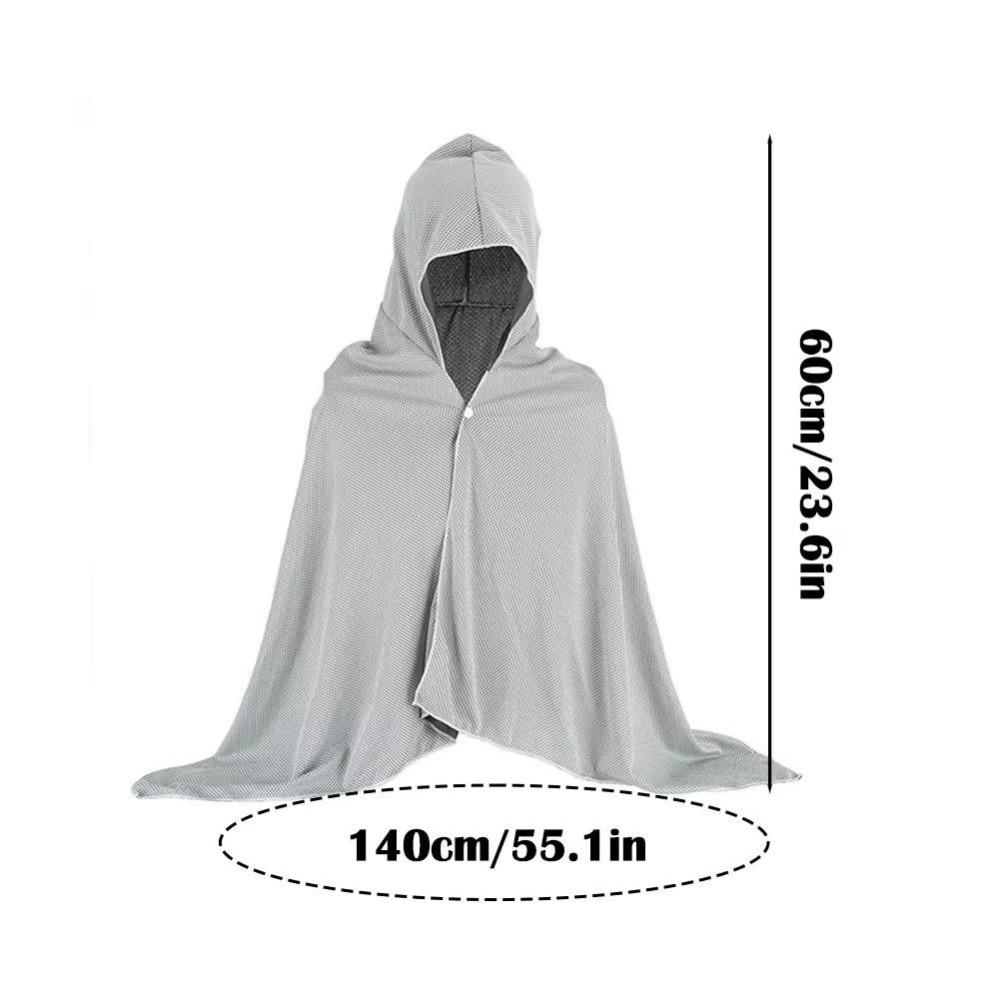Soft Material Sun Protection Poncho Breathable Hoodie Beach Towel  Outdoor Sports Cycling Driving