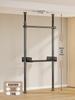 Floor-Standing Clothes Rack: Bedroom Hanger, Retractable Drying Rod, Coat & Hat Rack.