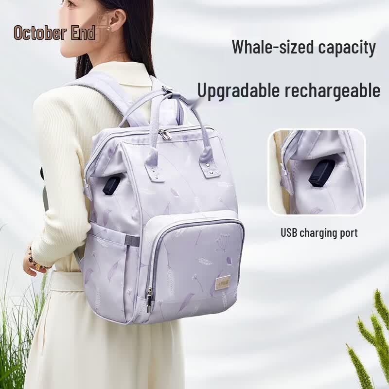 October Crystal Multifunctional Diaper Bag Backpack