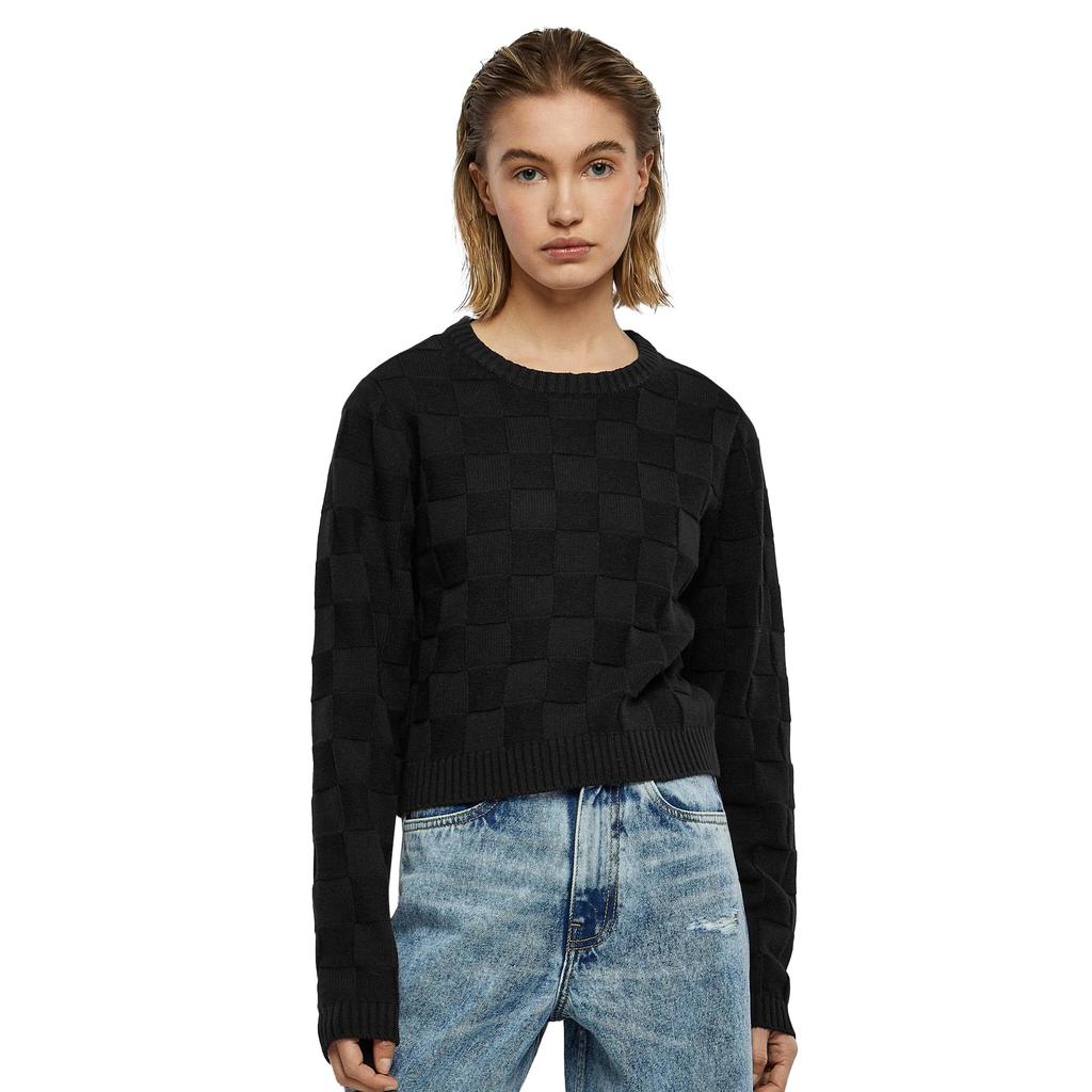 Urban Classics Womens/Ladies Checked Knitted Sweatshirt