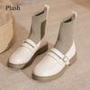 Flat Ankle Boots Autumn and Winter Socks Boots for Women All-match Knitted Stretch Boots