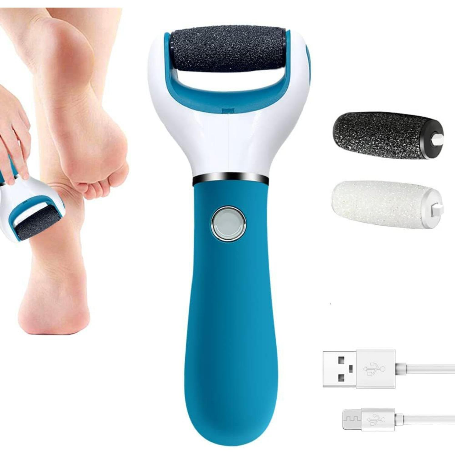 Foot Scrubber Electric Callus Remover Rechargeable Foot File Hard Skin Remover Pedicure Tools Electronic Callus kit for Cracked Heels and Dead Skin K