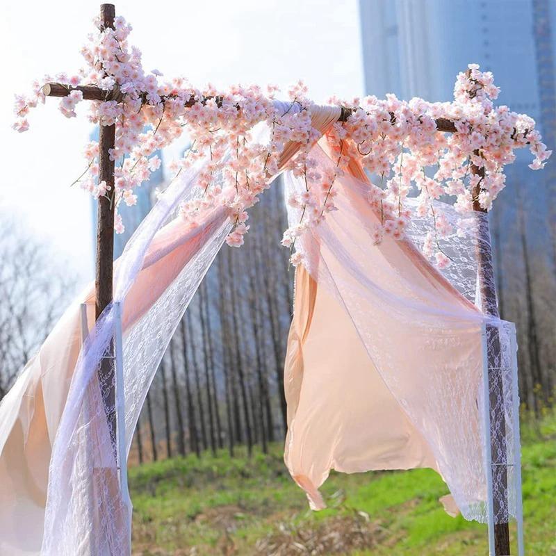 180CM Artificial Sakura Flowers Vine Garden Party Wedding Arch Bridal Decoration Home Room Decor Christmas Fake Plants Ornament