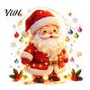 Santa Claus Wall Decals Snowman Christmas Static Window Clings, Reusable Stickers, Removable Stickers Colorful Holiday Home Shop Decorations