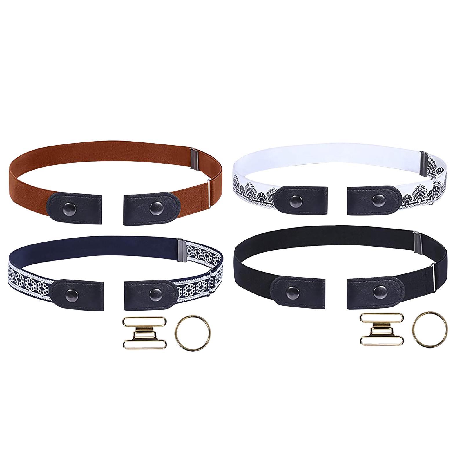 

4 шт. эластичный ремень, без пряжки для женщин, эластичный эластичный ремень