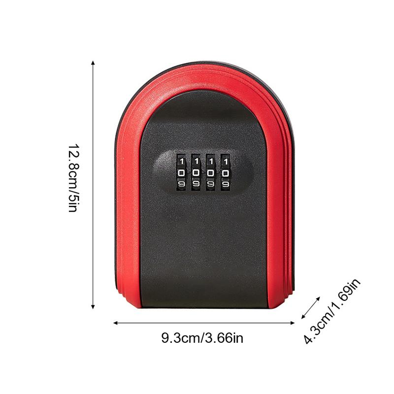 Caja de Seguridad para Llaves con Cerradura de Combinación de 4 Dígitos, Montaje en Pared, Organizador, Sin Llave, Caja Fuerte para Llaves del Hogar