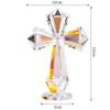 Handmade Crystal Cross Ornament AB Color Crosses Figurine Christian Cross Crafts  Birthday Gift